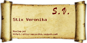 Stix Veronika névjegykártya